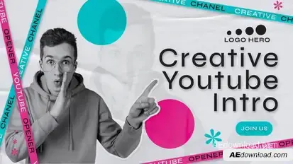 YouTube Vlog | Podcast Intro | MOGRT Premiere Pro template preview