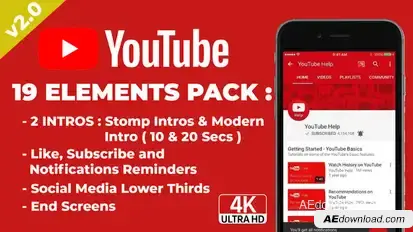 Youtuber Subscribe & End Screens Video Displays template preview