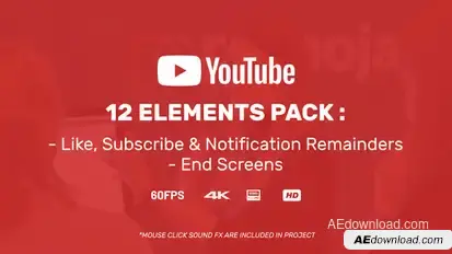 Youtuber Subscribe Reminder & End Screens Video Displays template preview