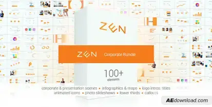 Zen Presentation Bundle Video Displays template preview