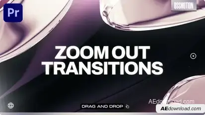 Zoom Out Transitions Premiere Pro template preview