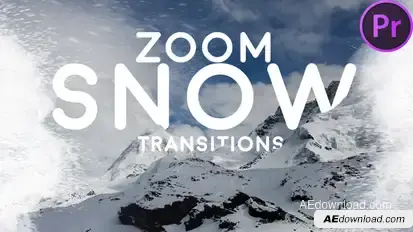 Zoom Snow Transitions for Premiere Pro Premiere Pro template preview